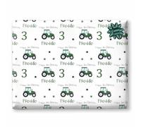 Personalised Birthday Gift Wrapping Paper, Gift Wrap Roll, Custom Gift Wrap, Green Tractor
