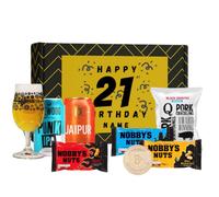 Personalised Birthday IPA Beer Gift Set - BrewDog Punk IPA & Thornbridge Jaipur (2 x 330ml) with Beer Snacks - Custom Craft Gift for Him, Her, Dad, Brother, and Friends