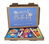 Personalised Birthday Sweets Retro Treats Box Gift Hamper Sweet Present - Lockdown - Hug in a box - Gift for all ages (Blue)