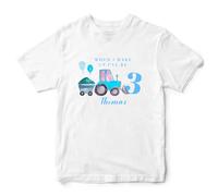 Personalised Birthday Tractor T Shirt Kids When I Wake Up Ill Be Custom Farming Tee Boys Girls, 7-8 Years, White