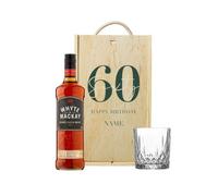 Personalised Birthday Whyte & Mackay Whisky Gift Set - Whyte & Mackay Blended Scotch Whisky 70cl with Official Whisky Glass & Personalised Wooden Gift Box