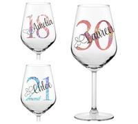 Personalised Birthday Wine Glass Gifts for Her Girl Women Bestie Wine Glass 18th 21st 30th 40th 50th 60th 70th 80th Any Age Party Present Idea