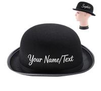 Personalised Black Round Hat Custom Magician Halloween Party Decor