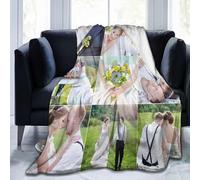 Personalised Blanket, Custom Blanket with Photo Text, Personalised Gifts for Women Men, Photo Blanket, Gifts for Family Kids Pet Friends for Birthday Christmas Anniversary