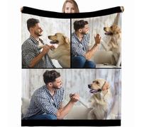 Personalised Blanket for Adults, Custom Photo Blanket Personalised for Adults Kids with Pictures Customized Gifts for Family Kids Pet Friends Birthday Mum, Dad, Boyfriend, Girlfriend