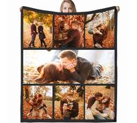 Personalised Blanket for Adults, Custom Photo Blanket Personalised for Adults Kids with Pictures Customized Gifts for Family Kids Pet Friends Birthday Mum, Dad, Boyfriend, Girlfriend