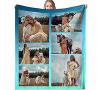 Personalised Blanket for Adults, Custom Photo Blanket Personalised for Adults Kids with Pictures Customized Gifts for Family Kids Pet Friends Birthday Mum, Dad, Boyfriend, Girlfriend