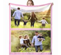 Personalised Blanket for Adults, Custom Photo Blanket Personalised for Adults Kids with Pictures Customized Gifts for Family Kids Pet Friends Birthday Mum, Dad, Boyfriend, Girlfriend