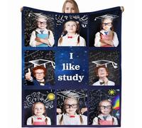 Personalised Blanket for Adults, Custom Photo Blanket Personalised for Adults Kids with Pictures Customized Gifts for Family Kids Pet Friends Birthday Mum, Dad, Boyfriend, Girlfriend