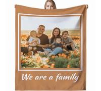 Personalised Blanket for Adults, Custom Photo Blanket Personalised for Adults Kids with Pictures Customized Gifts for Family Kids Pet Friends Birthday Mum, Dad, Boyfriend, Girlfriend