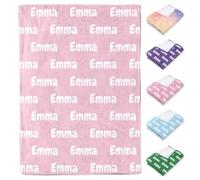 Personalised blanket for baby,personalised baby blanket with Name,Custom Throw bed Blanket for Kids Adults Friends Families,baby boy girl comforter,newborn gifts(37 Colors)