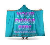 Personalised blanket hoodie Custom Wearable oversized hoodie women Adults Add Your Text/logo/Photo Cosy snoodie Flannel Poncho fleece fluffy hooded for Teenage Girl Christmas birthday wife Gifts