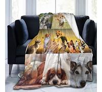 Personalised Blanket with Dog Pets Photos & Names Text for Kids Adults, Customised Memory Blanket with Your Own 7 Pictures Collage, Gifts for Family Boyfriend Girlfriend Wedding Couples,200x150cm