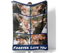 Personalised Blanket with Photos & Text, Custom blanket Throws with Picture, Customised Blankets for Family, Kid, Personalised for men, women,blanket gifts for Christmas, Birthday, Valentine‘s Dayid