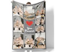 Personalised Blanket with Photos & Text, Custom blanket Throws with Picture, Customised Blankets for Friends, Couple,Personalised for men, women,blanket gifts for Christmas, Birthday, Valentine‘s Day