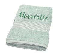 Personalised Bliss Pima Cotton Bath Sheet, Super Absorbent Hotel Quality, 650gsm, Machine Washable 40℃ and Tumble Dry, 90x150cm