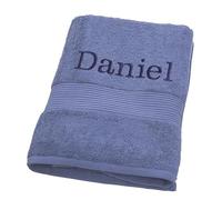 Personalised Bliss Pima Cotton Bath Sheet, Super Absorbent Hotel Quality, 650gsm, Machine Washable 40℃ and Tumble Dry, 90x150cm