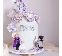Personalised Blue and White Cake Topper for Frozen Themed Cakes