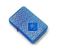 Personalised Blue Lighter with Box Illusion Pattern, Gift Box
