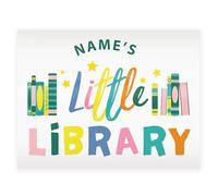Personalised Bold Little Library Wall Sticker | Kids Reading Corner Decal | Custom Name Nursery Wall Art | Book Corner Decor | Vinyl Sticker