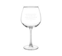 Personalised Bold Statement Bottle of Wine Glass Personalised Memento Company Clear One Size