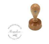 Personalised Book, Custom Library Stamp | from The Library of [Your Name] | This Book Belongs to | Rubber Stamps for Books, Personalised Name for Book Lovers, Teachers, and Librarians