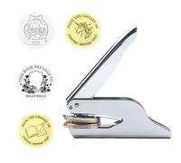 Personalised Book Embosser & Custom Address Stamp | Multi-Use for Books, Envelopes, Documents, Gift Packaging (Silvery)