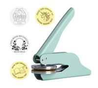 Personalised Book Embosser & Custom Address Stamp | Multi-Use for Books, Envelopes, Documents, Gift Packaging (Cyan)