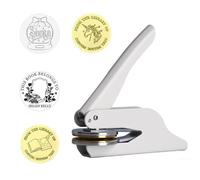 Personalised Book Embosser & Custom Address Stamp | Multi-Use for Books, Envelopes, Documents, Gift Packaging (White)
