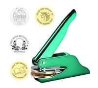 Personalised Book Embosser & Custom Address Stamp | Multi-Use for Books, Envelopes, Documents, Gift Packaging (Green)
