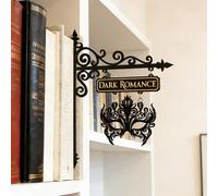 Personalised Book Nook Tavern Signs- Custom Bookshelf Dividers Book Labels Shelf Library Tavern Customized Book Dividers for Shelves with Hanging Brackets for Home Library Reading Corner Decorations