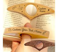 Personalised Book Page Holder for Finger Thumb Custom Thumb Book Page Holder Wooden Pages Holders for Reading (Personalised Book Page Holder)