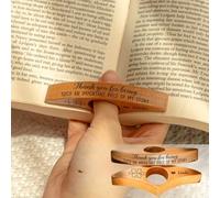 Personalised Book Page Holder - Important Piece of My Story, Custom Wooden Thumb Page Holder for One-Handed Reading, Reading Bookish Accessories Gift for Teachers Book Lovers