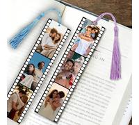 Personalised Bookmark,Custom Metal Photo Bookmark,Double Sided Printing,Multi Color Tassel,Gifts for Book Lovers,Girlfriend,Boyfriend,Women,Men,Teacher,Birthday Graduation Ceremony.