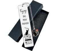 Personalised Bookmarks for Women, Cute Inspirational Reading Gifts - Mum’s Day Gifts for Male Female (Cat Pendant)