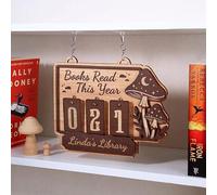 Personalised Books Read This Year Counter, Personalised Book Reading Tracker, Book decoration, Bookshelf DecorationS, Mushroom hanging, Gift for Reader, Books Lover (Mushroom)