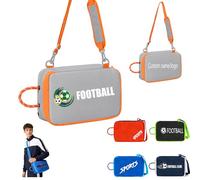 Personalised Boot Bag - Custom Shoe Bags with Custom Name/Logo/Pattern/Text - for Kids Teens School Sport, Football, Rugby, Dance, Badminton, Golf (Gray)