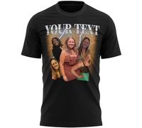 Personalised Bootleg Girlfriend T Shirt for Men Custom Retro Rap Funny Vintage Stag Do Tee, M, Black