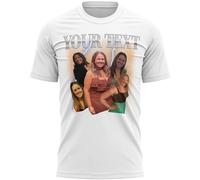 Personalised Bootleg Girlfriend T Shirt for Men Custom Retro Rap Funny Vintage Stag Do Tee, M, White
