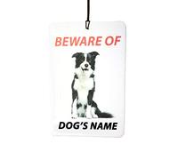 Personalised Border Collie Dog Car Air Freshener (Custom Cute Canine/Fun Xmas Christmas Stocking Filler/Secret Santa/Unique Novelty Scented Pet Animal Gift)