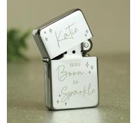 Personalised Born To Sparkle Rhinestone Petrol Lighter