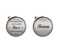 Personalised Boss Cufflinks Custom Work Secret Santa Manager Birthday Gift C827