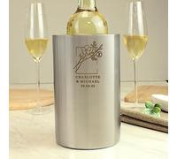 Personalised Botanical Wine Cooler. Engraved with any message over 3 lines.