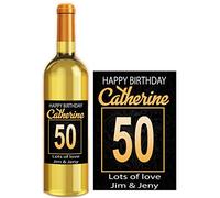 Personalised Bottle Label for 50 Year Love Anniversary Birthday Suitable for Wine Bottle BL005