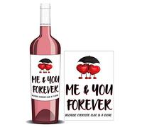 Personalised Bottle Label Funny Love Anniversary Me You Forever Suitable for Bottle of Wine BL079