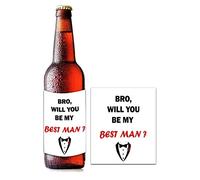 Personalised Bottle Label Funny Will You Be My Groomsman Best Man Suitable for Bottle of Beer BL056