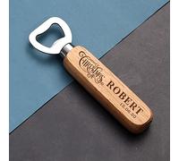 Personalised Bottle Opener for Him Xmas Engraved Wood Handle Bottle Opener for 18th 21st Men Daddy Grandad Custom Gift for Best Man Birthday Wedding Anniversary ((Xmas1)