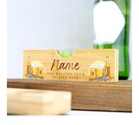 Personalised Bottle Opener, Personalised Wooden Spirit Level, 2 in 1 Multi Tool DIY Multitool Gift for Him | Dad | Grandad | Stepdad (Style 2)