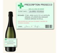 Personalised Bottle Sticker Prescription Medicine Pharmacy Novelty Alcohol Prosecco Custom Label - L134