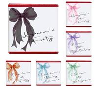 Personalised Bow Chocolate Neapolitan Squares Birthday Congratulations Cheers Thank you Fabulous at 30 40 50 60 Party Favour Gift Custom Own Design (5, Red Foil)